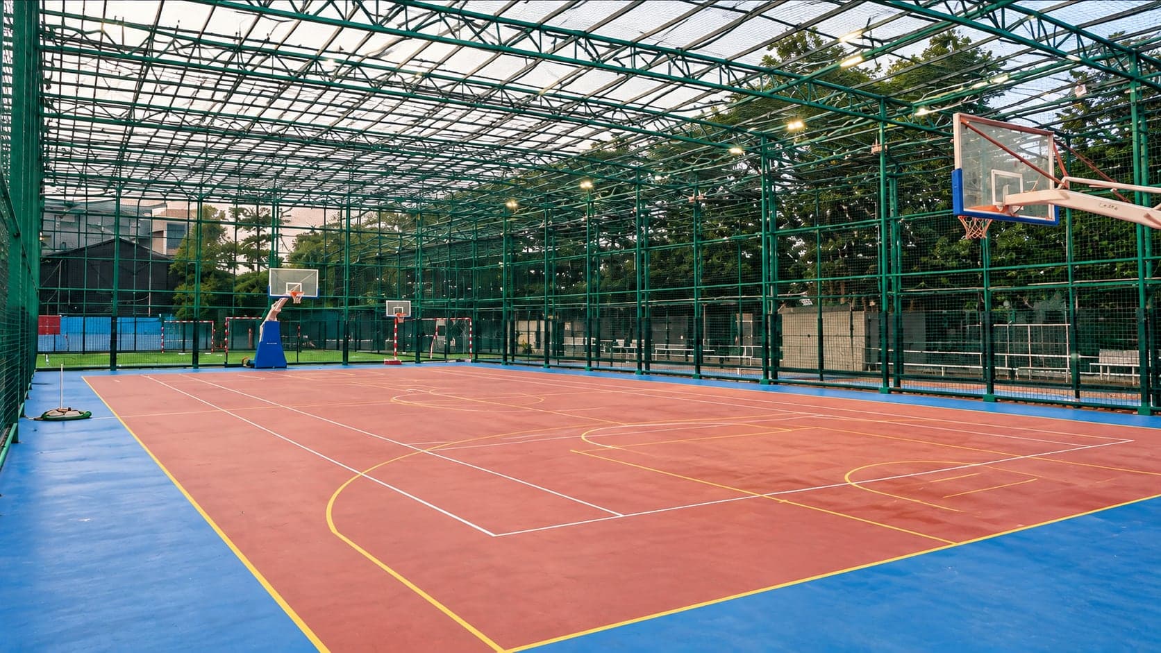 The multi-sport court at the sports arena