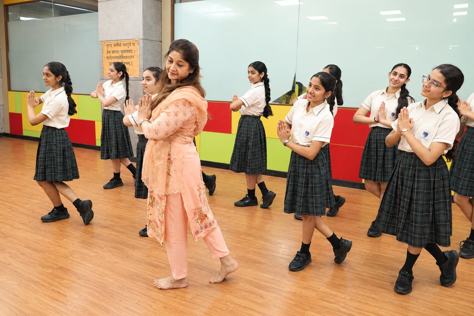 Students in a dance class